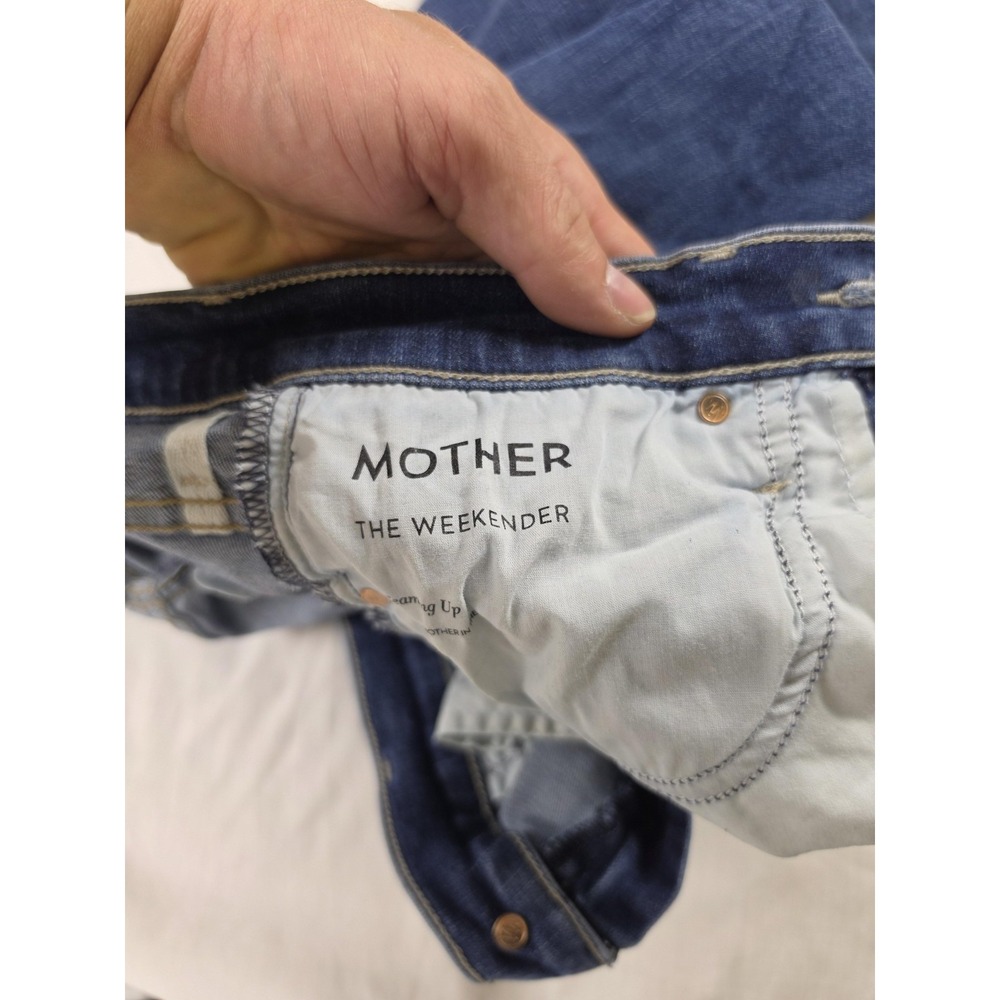 Mother Jeans Womens 26 Blue The Weekender Mid Rise Flare Stretch Denim 1585-104 - Picture 3 of 13